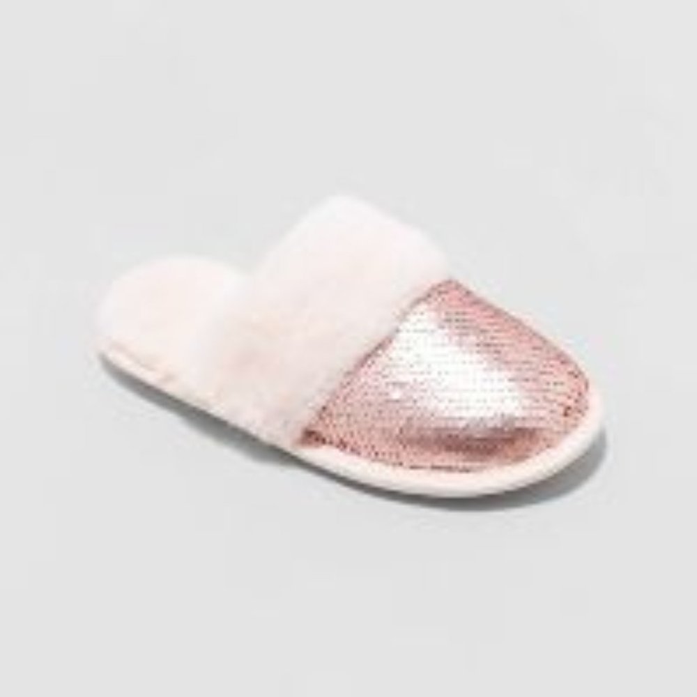 Girls' Zoie Flip Sequin Slide Slippers - Cat & Jack